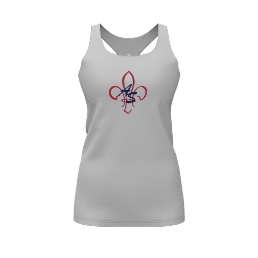 [FT0TRBGY-FYS-LOGO1] Decker Racerback Tank Top (Female Youth S, Gray, Logo 1)