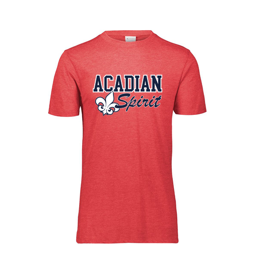 [FTSCUBRD-YS-LOGO2] Decker Youth Tri-Blend T-Shirt - Short Sleeve (Youth S, Red, Logo 2)