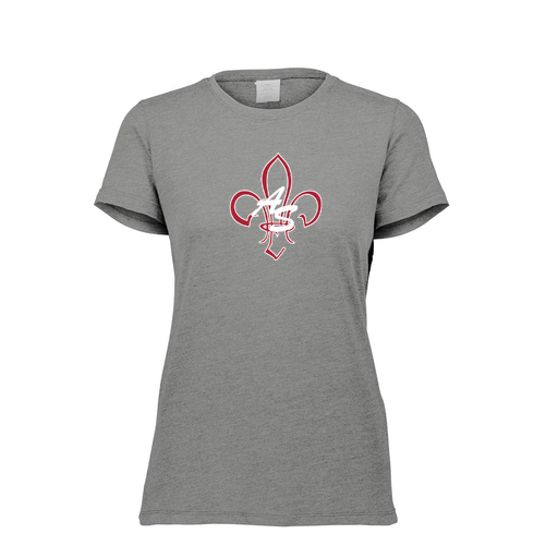 [FTSCUBGY-FAXS-LOGO3] Decker Women's Tri-Blend T-Shirt - Short Sleeve (Female Adult XS, Gray, Logo 3)