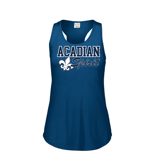 [3078.U22.S-LOGO2] Ladies Tri Blend Tank Top (Female Adult S, Navy, Logo 2)