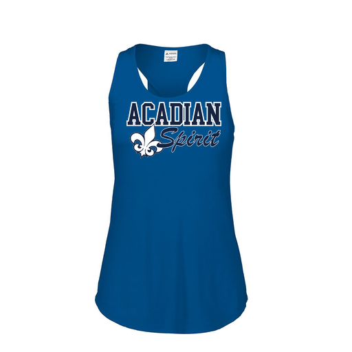 [3078.U55.S-LOGO2] Ladies Tri Blend Tank Top (Female Adult S, Royal, Logo 2)