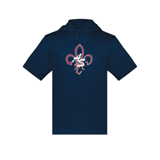 [6871.065.S-LOGO3] Men's Dri Fit Short Sleeve Hoodie (Adult S, Navy, Logo 3)