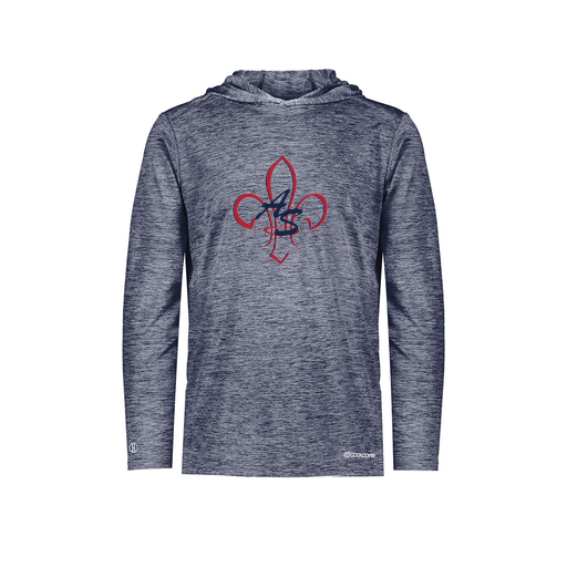 [FOLHCGNV-AS-LOGO1] Decker Men's Charge Hoodie (Adult S, Navy, Logo 1)