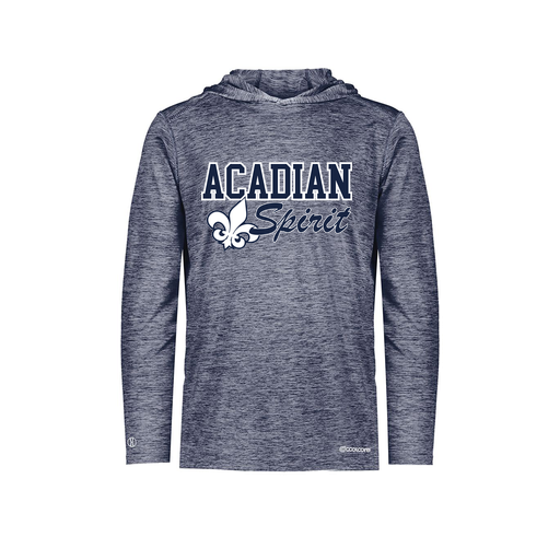 [FOLHCGNV-AS-LOGO2] Decker Men's Charge Hoodie (Adult S, Navy, Logo 2)