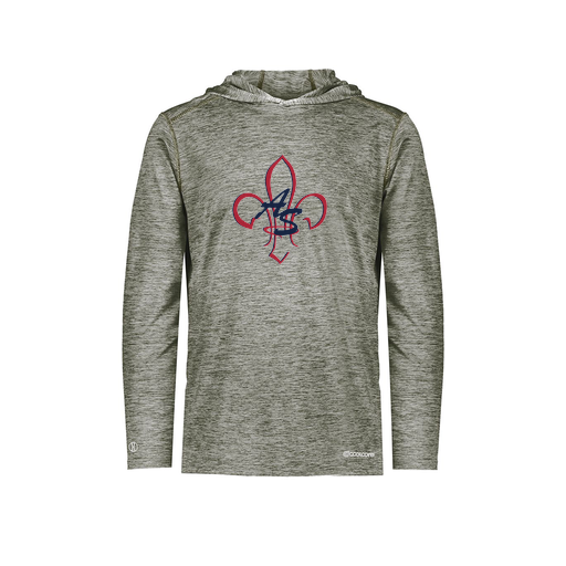 [FOLHCGGY-AS-LOGO1] Decker Men's Charge Hoodie (Adult S, Gray, Logo 1)