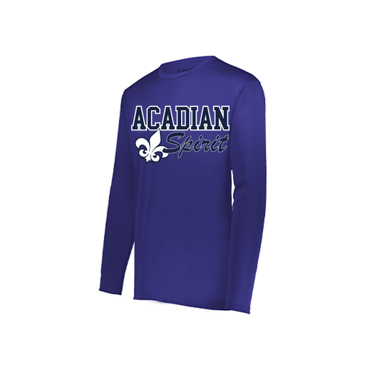 [222822.747.XS-LOGO2] Men's LS Smooth Sport Shirt (Adult XS, Purple, Logo 2)