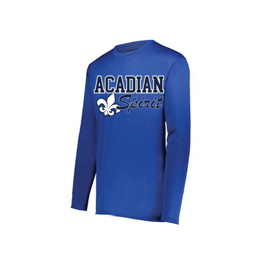 [222822.060.XS-LOGO2] Men's LS Smooth Sport Shirt (Adult XS, Royal, Logo 2)