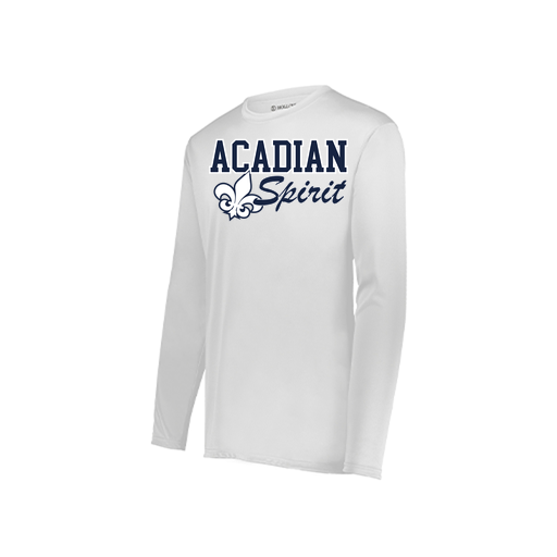 [222823.005.S-LOGO2] Youth LS Smooth Sport Shirt (Youth S, White, Logo 2)