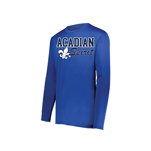 [222823.060.S-LOGO2] Youth LS Smooth Sport Shirt (Youth S, Royal, Logo 2)