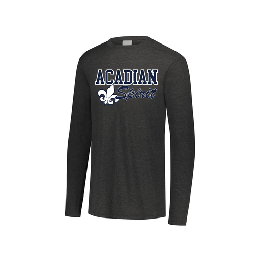 [FTLCUBBK-YS-LOGO2] Decker Youth Tri-Blend T-Shirt - Long Sleeve (Youth S, Black, Logo 2)