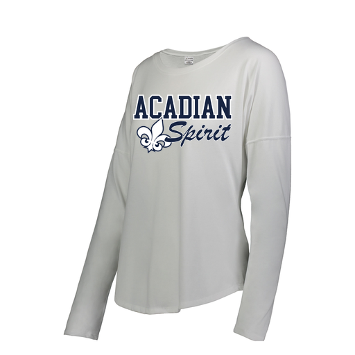 [3077.005.S-LOGO2] Ladies LS Ultra-blend T-Shirt (Female Adult S, White, Logo 2)